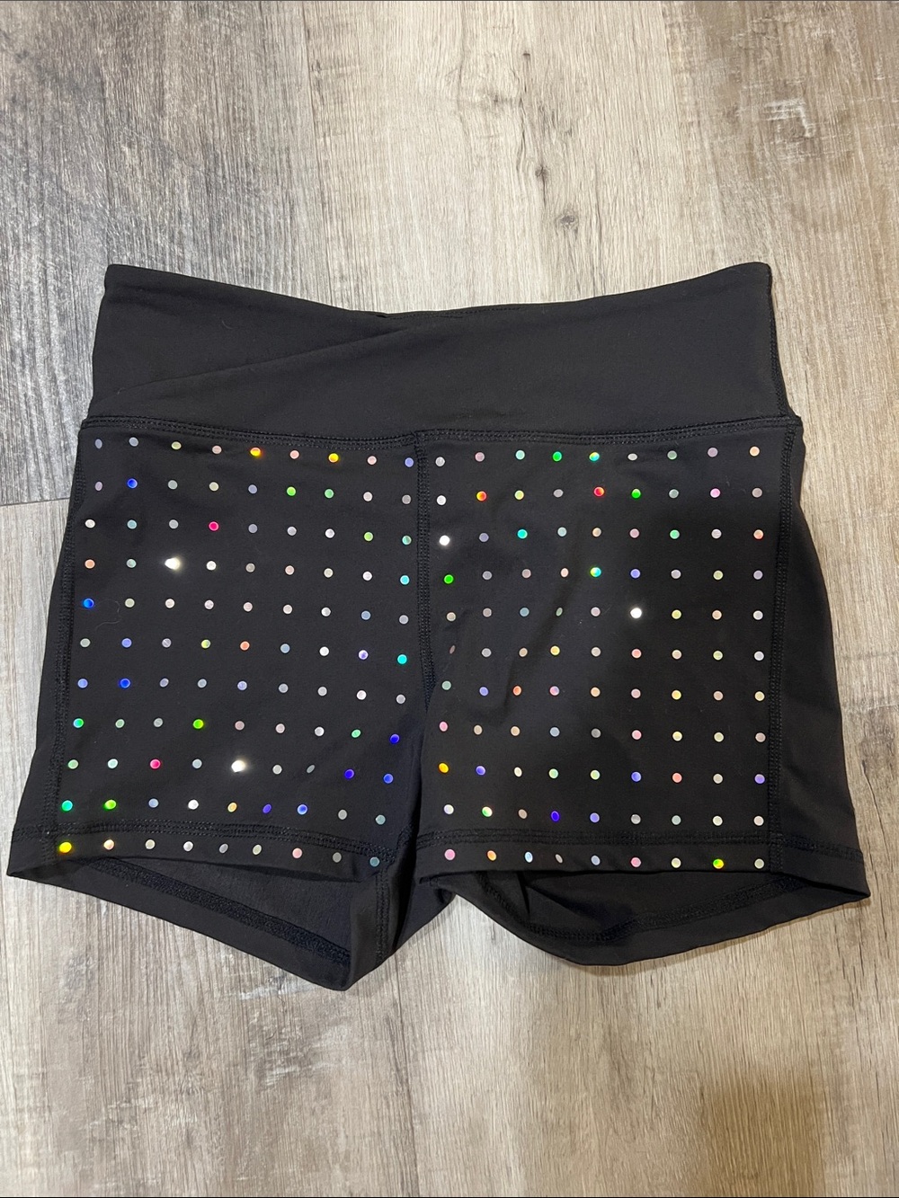 Rebel Athletics Adult Small Black lux waist shorts.